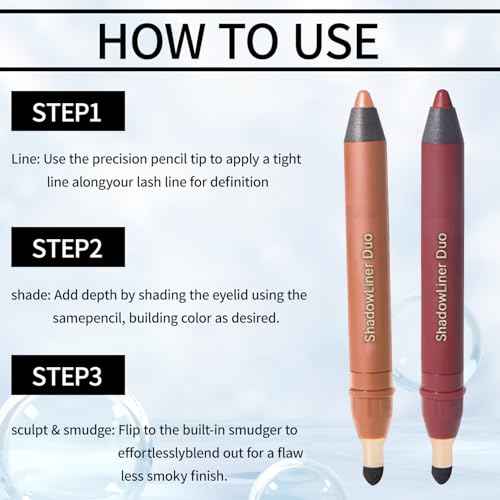 Mitlume Perfect Color Duo-Shadow Liner 2-In-1 Eyeliner & Eyeshadow For Quick, Vibrant Eyes, Smudge-Proof Wear (SMOKESHOW+GAZE)