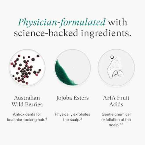 Nutrafol Exfoliating Scalp Mask, Eliminates Product Build-up and Oil for Healthier Hair and Scalp, Physician-formulated for Thinning Hair, Color and Extension Safe - 4 Fl Oz Bottle