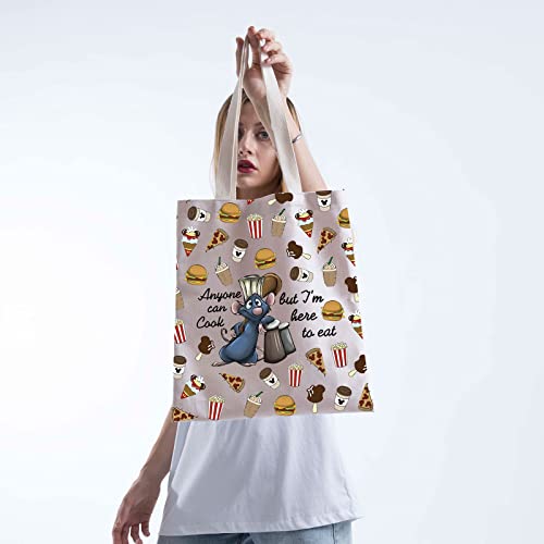 FOTAP Remy Quote Gift Anyone Can Cook Quote Makeup Bag Gift Remy Inspired Zipper Pouch Mouse Chef Cosmetic Bag (anyone cook Tote)