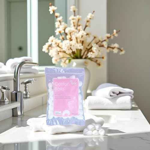 100 Pcs White Cotton Balls - Soft Cotton Wool | House Necessary Absorbent Delicate Lightweight Balls and Swabs for Sensitive Skin Household Needs Outdoor Traveling Everyday Use Cotton Balls