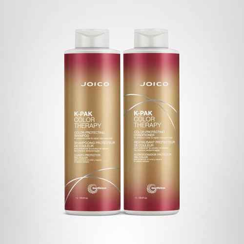 Joico K-PAK Color Therapy Color-Protecting Shampoo and Conditioner | For Color-Treated Hair | Boost Shine | Improve Elasticity | Repair Breakage | Rebuild Damaged Hair | With Keratin & Argan Oil