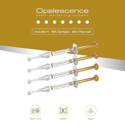 Opalescence 45% Syringes Teeth Whitening Gel - with PF - (4 Syringes) Refill Kit Carbamide Peroxide. Made by Ultradent, in Mint Flavor. Tooth Whitening 5359-2