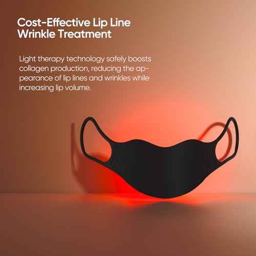 Red Light Therapy Lip Plumper Device, Lip Plumping Enhancer, LED Light Therapy Device for Lips, Lip Plumper Tool, Anti-Aging Lip Plumper for Fine Lines, Enhance Lip Tone
