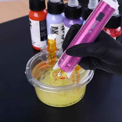 40PCS Disposable Tattoo Cartridge Cup Holder Plastic Tattoo Cartridge Tray For Tattoo Inks Needle Holder Placement Rack Disposable Plastic Cup Working Cup Cleaning Cup