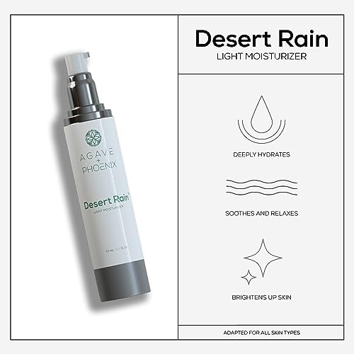 Desert Rain | Women's Daily Light Moisturizer for Sensitive, Dry & Oily Skin, Made with Hyaluronic Acid, Vitamin C & Natural Ingredients, Hydrating & Restoring Face Cream