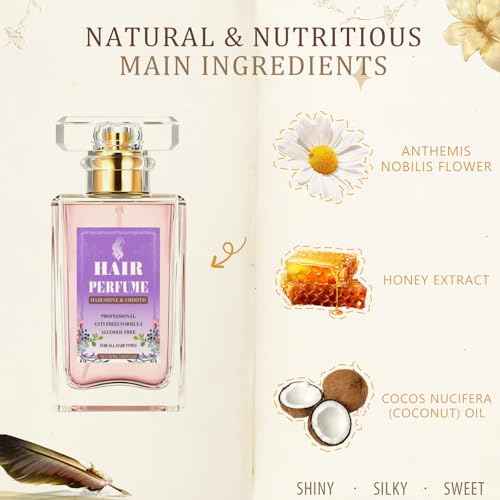 Hair Perfume for Women Long Lasting, Hydrating & Nourishing Hair and Body Mist, Honey Infused Chamomile Pheromone Perfume Hair Fragrance 1.69 fl.oz