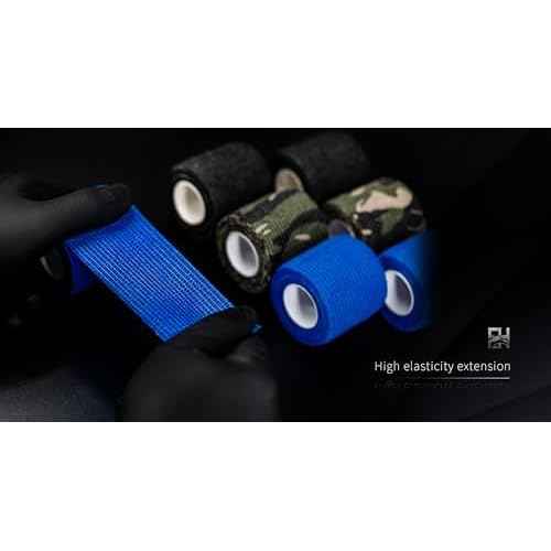 Grip Tape 12Pcs Self-Adhesive Bandage Cohesive Elastic Wrap for Tattoo Pen Machine Accessories