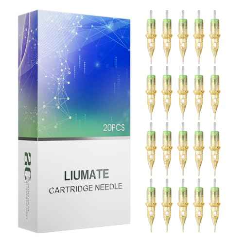 Tattoo Cartridge Needles, LIUMATE 14RL Tattoo Needles 20Pcs Standard Disposable Needle Cartridges Round Liner with Membrane for Rotary Tattoo Machine Pen Gun£¨1214RL
