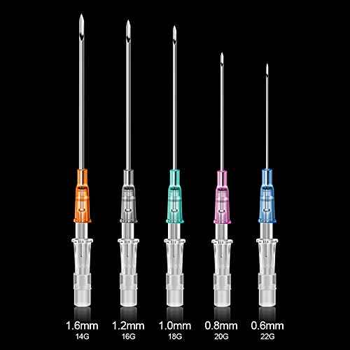 combofix 20G IV Catheter Piercing Needles - 6pcs Piecring Needles Catheter Hollow Needles for Ear, Nose, Navel, Nipple, Lip - Professional Quality for Piercing Tool Supplies£¨20G