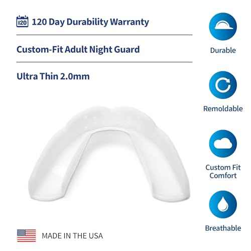 SOVA 3D Night Guard - 2.0mm Thin - Custom-Molded Fit - Protects Against Nighttime Teeth Grinding & Clenching - FSA/HSA Eligible - Odor & Taste Free - Remoldable Up to 20 Times - Non Toxic
