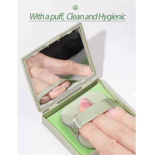 Oil Blotting Paper - 300 Sheets w/Mirror, Puff & Refills, Absorbs Excess Face Oil, Controls Shine, Gentle for Makeup Use