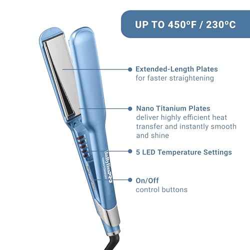 Nano Titanium Ultra-Sleek Hair Straightener, Flat Iron for All Hair Types
