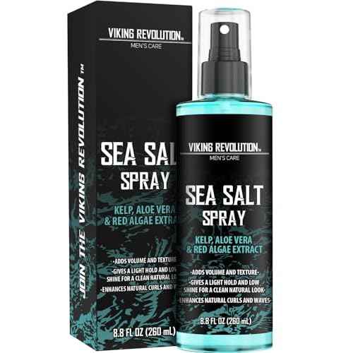 Viking Revolution Sea Salt Spray for Men - Hair Texturizing Spray with Kelp, Aloe Vera and Red Algae Extract - Surf Sprays to Add Volume and Texture for Men and Women Beach Hair - 8.8oz