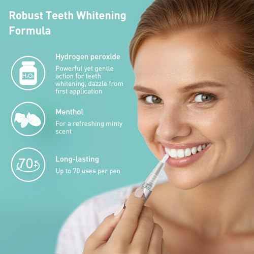 Teeth Whitening Pen 2 Pack (8ml) Fast-Acting Whitening Gel with Brush Applicator ? Portable Travel Kit for Professional Stain Removal & Brighter Smile