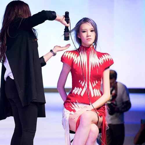 2-in-1 Professional Hair Straightener and Curler, LCD Display, 360¡Æ Rotating Cord, Ceramic Plates, 13 Heat Settings, Black/Pink