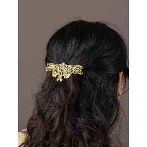 HAQUIL Vintage Art Nouveau Hairpin, Leaf Hair Clip, French Hairclip, Hair Barrette, Celtic Knot Protection, Hair Accessories, Jewelry Gift for Women