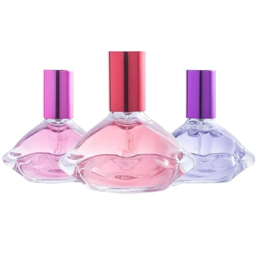 Angel Face Perfume Set for Teen Girls, Body Spray Perfume for Kids, Girls 10-12 & Teenage, Fashion Collection Girl Gift Set, 3 Kissing Lips-Shaped Perfumes