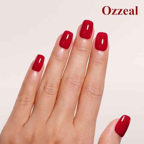 Ruby Red Gel Nail Polish, 0.5 Fl Oz, LED UV Gel, Christmas Red, Soak Off, Art Starter, Manicure Salon DIY Nail Polish