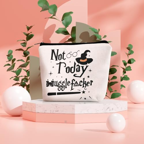 Magic Wizard Makeup Bag Funny Not Today Cosmetic Bag Gifts for Girl Sister Women