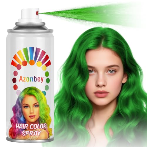 Halloween Hair Spray,Temporary Hair Color Spray for Women Kids Men,Washable Hairspray,Colored Hair Spray,Color Hairspray for Halloween,Party,Cosplay,Christmas Day (Green)