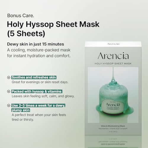 Arencia Glass Skin Renewal Set, 5-Step Korean Skincare Routine Bundle for Spotless Skin, Dark Spot Treatment, Hydrating