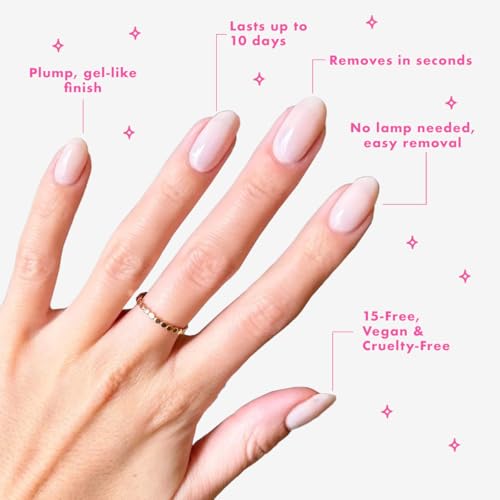Olive & June Long-Lasting Nail Polish | Gel-Like Finish No Lamp Needed Lasts up to 10 days | Salon-Quality Color at Home | 15-Free, Vegan & Cruelty-Free Chip-Resistant Shine | Strawberry Scone
