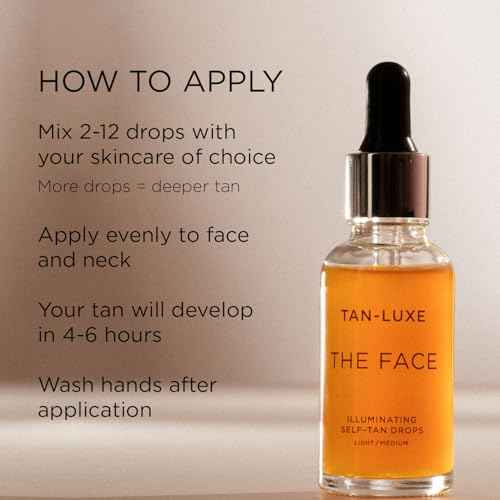 TAN-LUXE The Face - Illuminating Self-Tan Drops to Create Your Own Self Tanner, Cruelty & Toxin Free