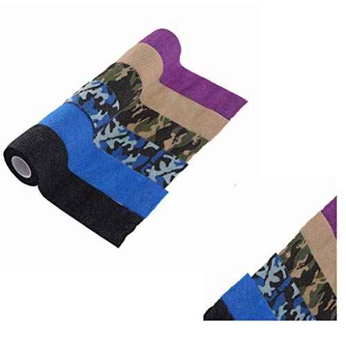 12pcs Disposable Cohesive Tattoo Grip Cover Wrap 2 Inch x 5 Yards Self Adhesive Bandage Breathable Cohesive Bandage Wrap Rolls Elastic Self-Adherent Tape for Stretch Athletic, Sports, Wrist, Ankle