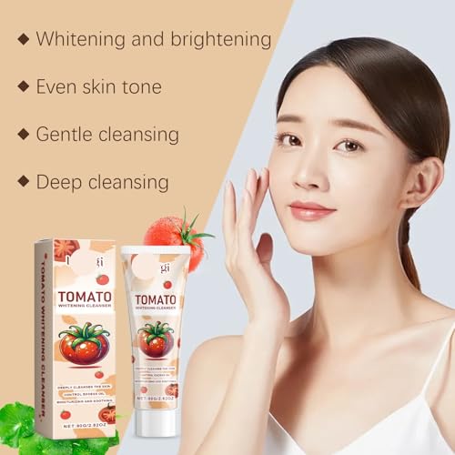 Tomato Facial Cleansing Milk - Gentle Deep Cleansing, Oil Control, Pore Refining & Skin Brightening Face Wash For All Skin Types(3PCS)