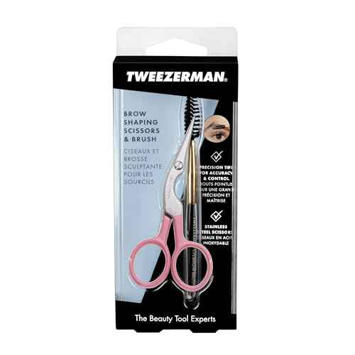 Tweezerman Exclusive Tea Rose Brow Shaping Scissors & Brush