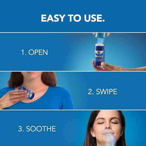 Vicks VapoStick, Solid Balm, No Mess, Soothing Non-Medicated Vicks Vapors, Easy-To-Use No-Touch Applicator, Quick Dry, Lightweight Skin Feel, 1.25oz x 2