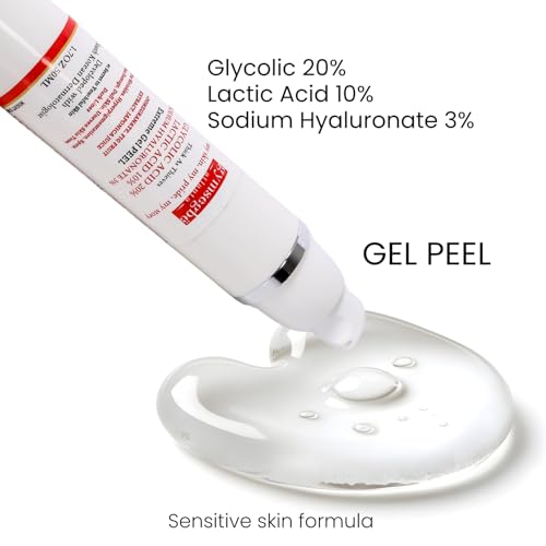 gymsegb? Thick as Thieves Glycolic + Lactic Peel 20%/10% AHA with 3% Hyaluronic ? Professional Resurfacing Exfoliant for Texture, Pores & Dark Spots, Fragrance-Free, Sensitive-Skin Aligned (50ml)