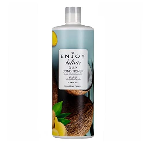 Enjoy Hair Care Holistic D-LUX Conditioner, pH 4.0-5.0, Hair Conditioner For Damaged Hair, Conditioner Curly Hair Products - 33 Fl Oz