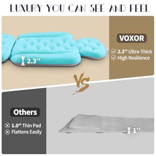 Full Body Bath Pillow for Bathtub, Thick Bathtub Cushion with Laundry Bag, Luxury Tub Pillow for Bath for Headrest Neck and Back Support Ocean Blue 51" x 16"