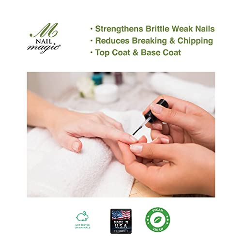 Nail Magic Strong Botanical Nail Strengthener,Conditioner w/horsetail, rich in silica, nutrients, vegan, cruelty free, helps splitting, cracking and breaking nails. Nail health & growth (0.5 Fl Oz)
