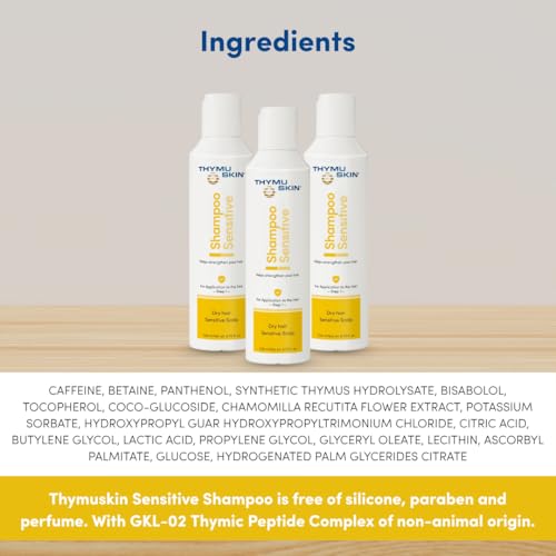Thymuskin Med Shampoo - Advanced Hair Peptide Shampoo for Hair Growth & Density - Hair Care Solution with Multi-Peptide Formula - Hydrating SShampoo for Scalp Health