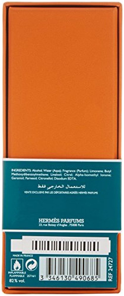 Hermes Eau D'Orange Verte Eau de Cologne Spray, 3.4 Ounce