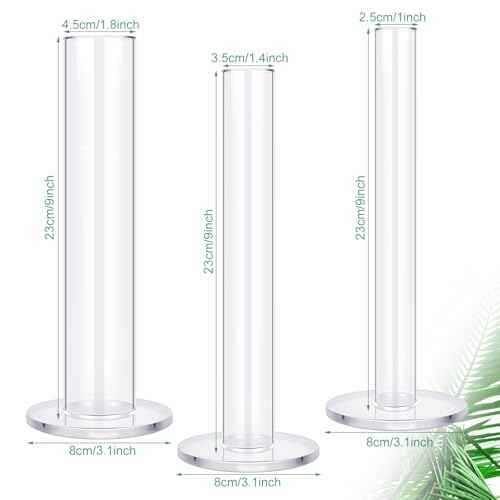 3 Pcs Scrunchie Holder 9 Inch Hair Tie Organizers Stand Acrylic Bracelet Holder Clear Accessories Display Jewelry Bangle for Cute Room Decor Woman Gift Storage Christmas