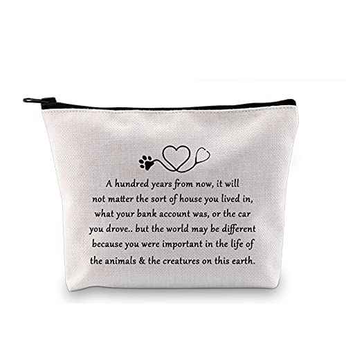 GJTIM Vet Techs Gift Veterinary Technician Supplies Veterinarian Travel Bag for Veterinary Graduation Gift (Life of The Animals & Creatures)