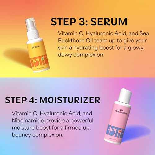 InstaNatural BESTIES BFF Four Step Teen Skincare Kit | Simple Skincare for Healthy Skin (Cleanser, Toner, Serum & Gel Moisturizer for All Skin Types) (BFF Four Step Kit, Fresh Citrus)