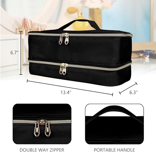 Portable Travel Carrying Case for Hair Dryer Shark Flexstyle Styler, Double Layer Storage Bag for Shark Flexstyle/Dyson Airwrap Styler and Attachments