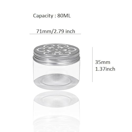 12 pcs 3 Styles Air Freshener Solid Perfume Aroma Diffuser Empty Storage Containers with Hollow Lids 80ml 2.7 OZ Screw Lid Round Jars Sample for Aromatherapy (12)