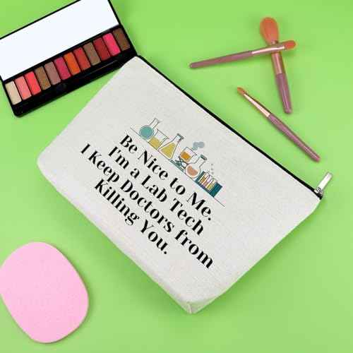 Lab Tech Gift Funny Lab Gifts Makeup Bag Lab Week Gifts Lab Employee Appreciation Gifts Lab Assistant Gifts Laboratory Technician Gifts Cosmetic Bag Birthday Gift Medical Lab Scientist Gifts