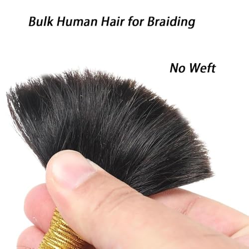Human Braiding Hair 1 Bundle 100g Body Wave Bulk Human Hair for Braiding No Weft 12A Brazilian Virgin Curly Human Hair Extensions for Boho Braids 100% Remy Human Hair Extensions (24 Inch)