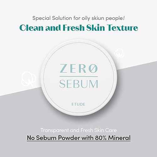 ETUDE Zero Sebum Loose Powder for Face | Lightweight Oil Control No Sebum Loose Face Powder with 80% Mineral | Long Lasting for Setting or Foundation Makes Skin Downy