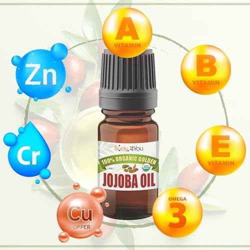 BodyJ4You 100% USDA Organic Jojoba Oil Piercing Aftercare - Stretched Ear Gauges Tragus Nose Septum Lip Navel - Natural Recovery Skin Moisturizer - Pure Unrefined Wax - 0.17 Fl Oz