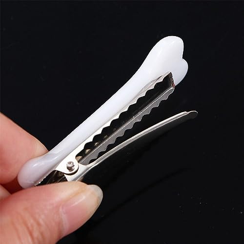 4 Pcs Dog Bone Hair Clips Black/White Hairpins Halloween Christmas Decorative Hair Clips Cosplay Costume Hair Accessories for Women Girls