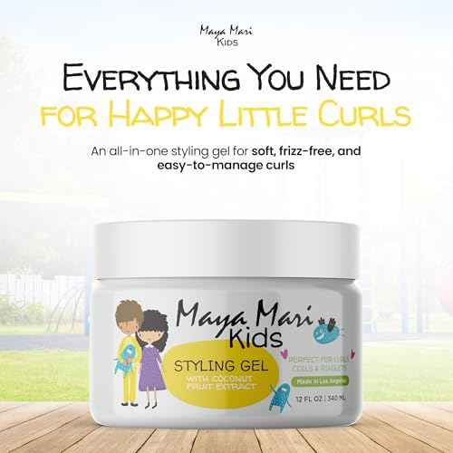 Kids Hair Styling Gel with Coconut Fruit Extract | Safe & Gentle Baby Hair Gel for Toddlers | Sulfate-Free Hair Gel for Boys & Girls, 12 oz
