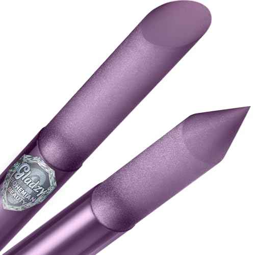 Glass Cuticle Pusher by GLADZY - Manicure Stick, Genuine Czech Quality, Professional Precision Filing Cuticle Remover, Abrasive Surface Never Wears Out