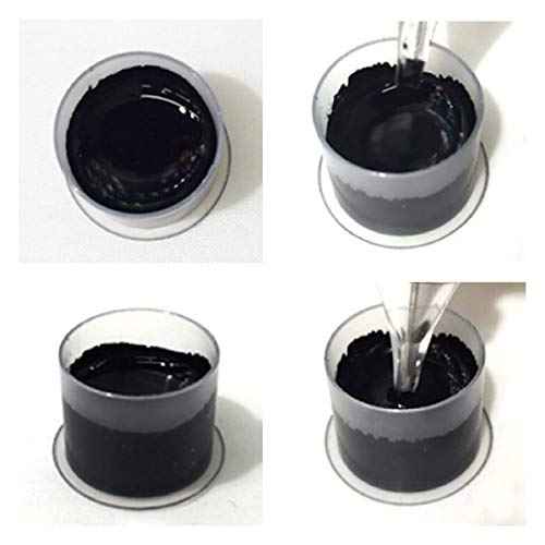 Tattoo Ink Caps, 300pcs Plastic Disposable Microblading Tattoo Pigment Self Standing Cups, Medium Size of 14x12mm